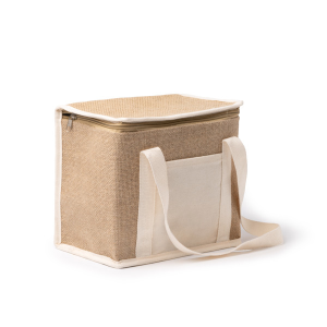 Nevera portátil de yute FLORIT | Personalizable con Logotipo