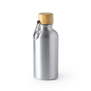Bidón de aluminio con mosquetón 400ml. GELDA