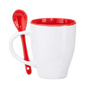Taza con cuchara AKEBIA 350ml | Personalizable con tu logo