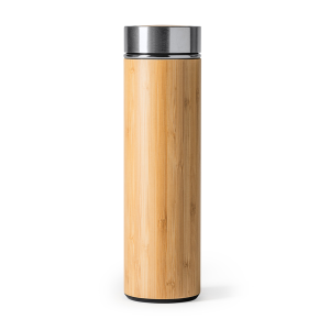 Termo de acero y bambú KINATA 500ml | Personaliza con logo