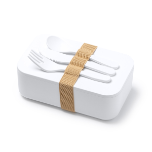 Fiambrera con cubiertos eco YOBO | Personaliza ahora