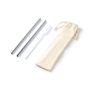 Set 2 pajitas de acero MALOW | Personalizadas con tu logo