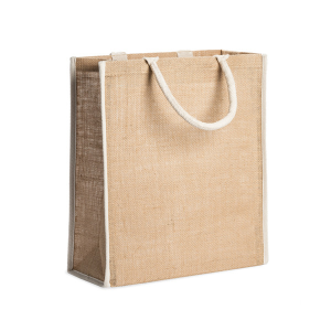 Bolsa de yute con asas de algodón 38x42x16cm KOPER