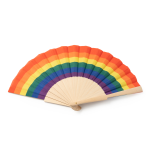Abanico KEROS multicolor de madera | Orgullo LGBT