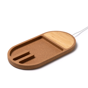 Cargador inalámbrico con bandeja COSMIC | Imprime tu logo