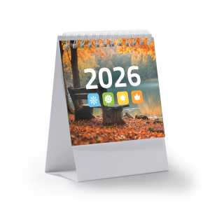 Calendario de sobremesa vertical DEAN | Personaliza con logo