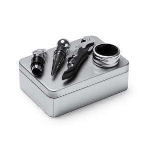 Set de vino de acero inoxidable MALBEC | Añade tu logotipo