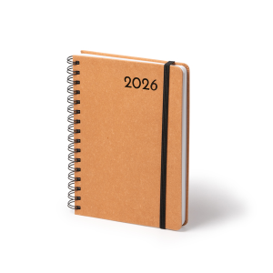Agenda de cuero con anillas KURTIS A5 | Personaliza con logo